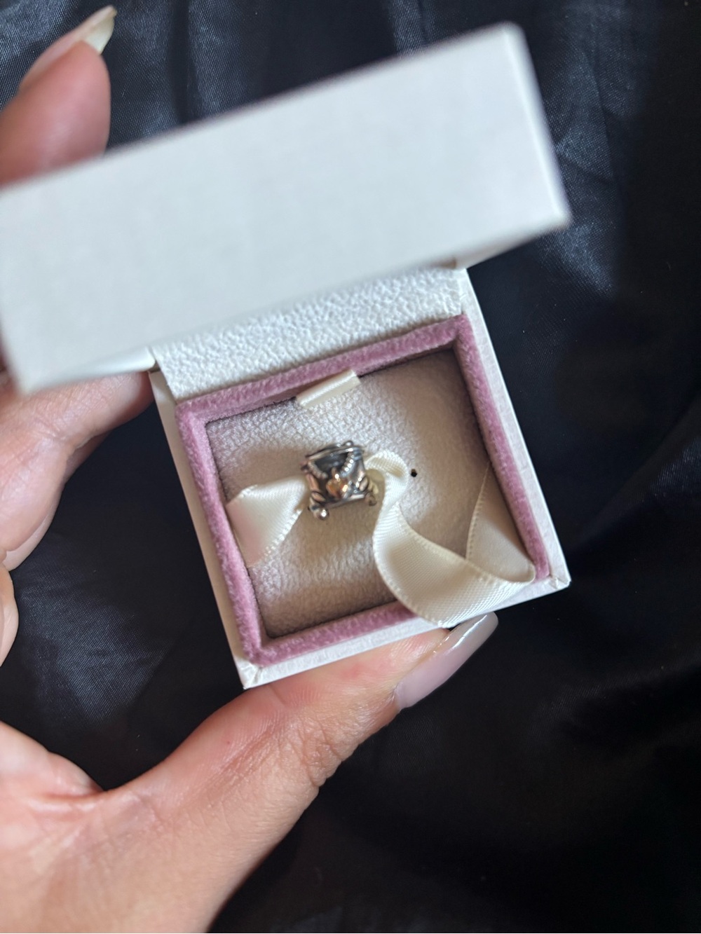 Sterling Silver Rose Treasure Chest Pandora charm